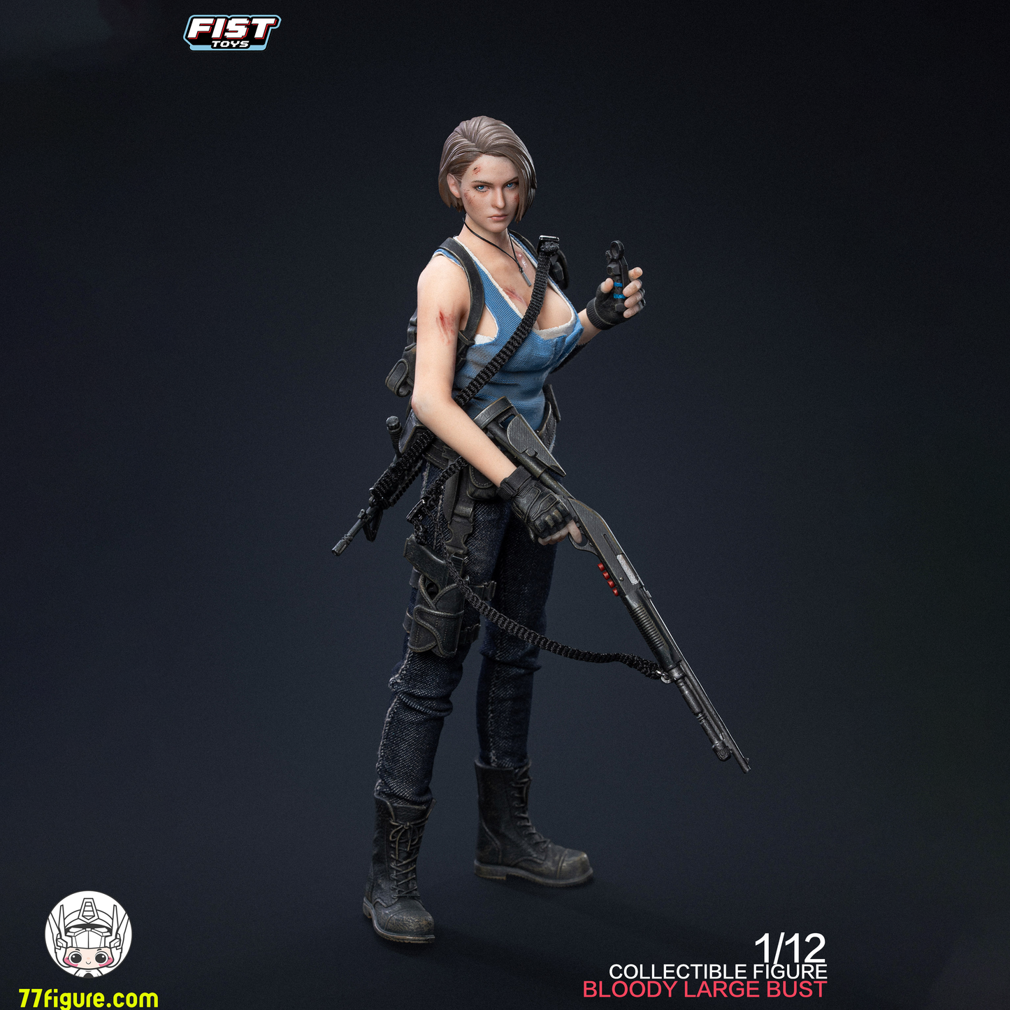 Fist Toys 1/12 FIST-002 ドゥームズデイ・コップ ブラッディVer. ラージバストVer. 塗装済み可動フィギュア