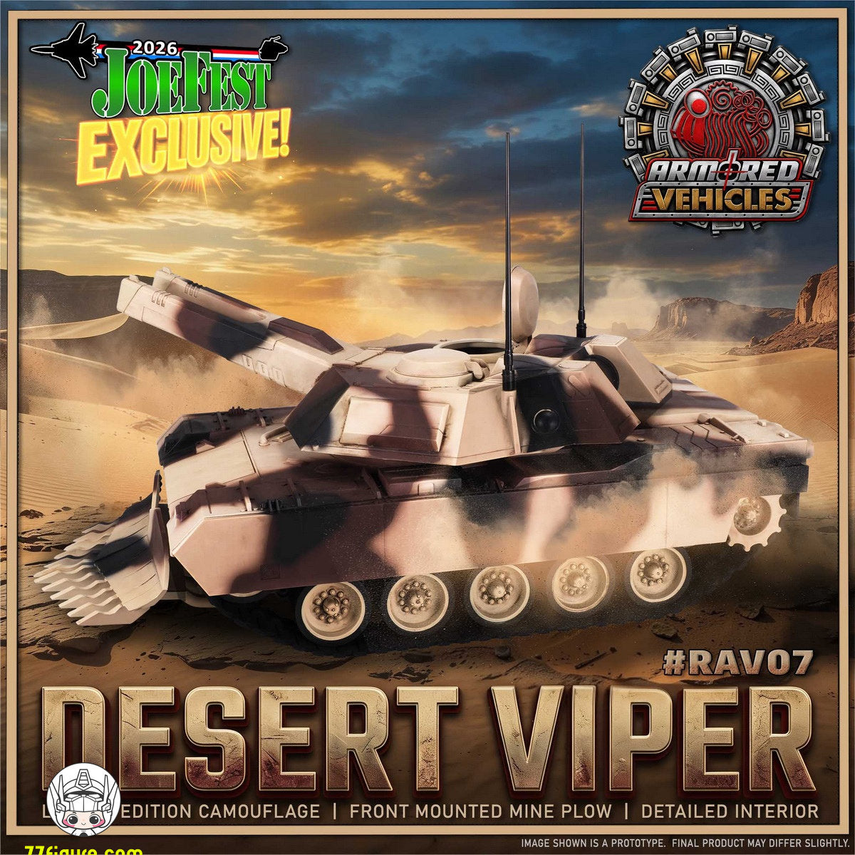 【予約商品】Ramen Toy 1/12 RAV07 デザート・バイパー 突撃主力戦車