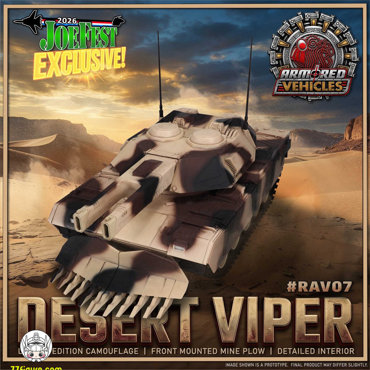 【予約商品】Ramen Toy 1/12 RAV07 デザート・バイパー 突撃主力戦車