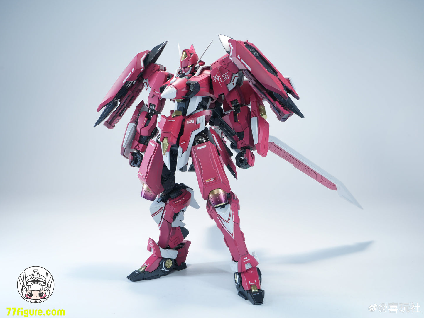 喜玩社 Play Club J-20 ドラゴンソウルファイターシリーズ 蒼威 燼赤鎏金 Ver. プラモデル