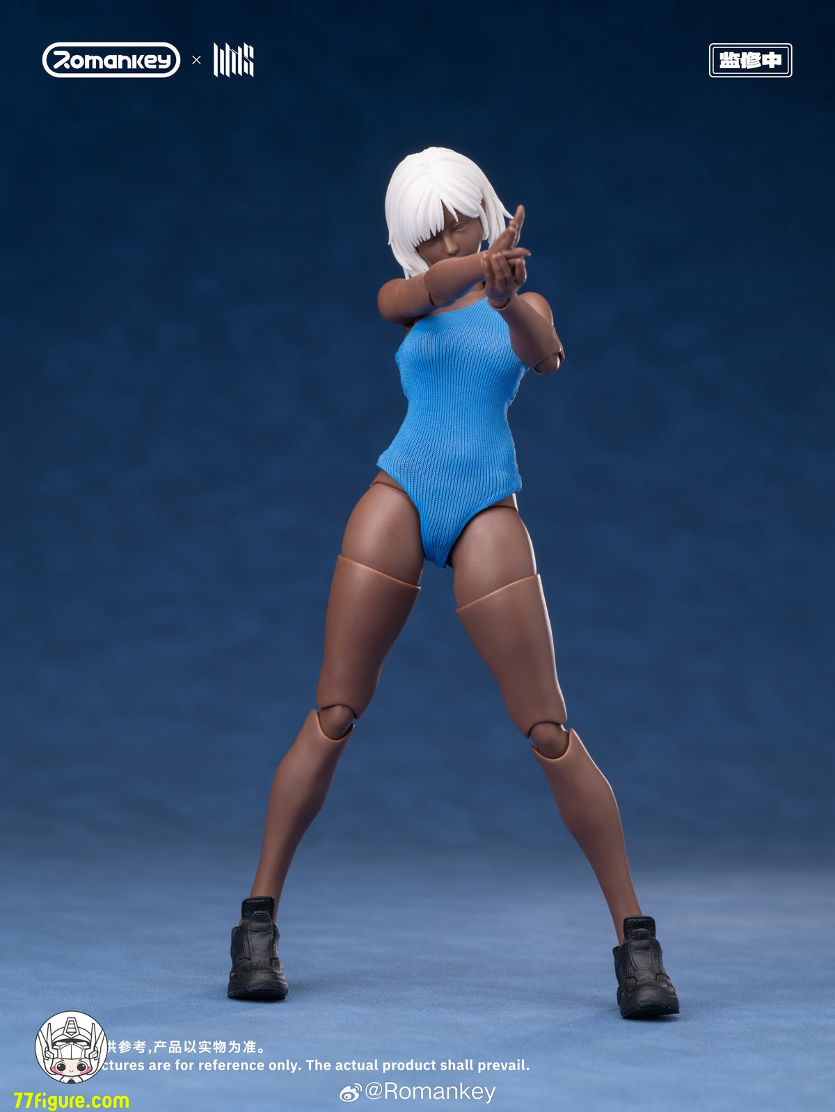 Romankey 1/12 UMS004 スーパームーバブルボディシリーズ ミア ブラックスキン限定版 塗装済み可動フィギュア