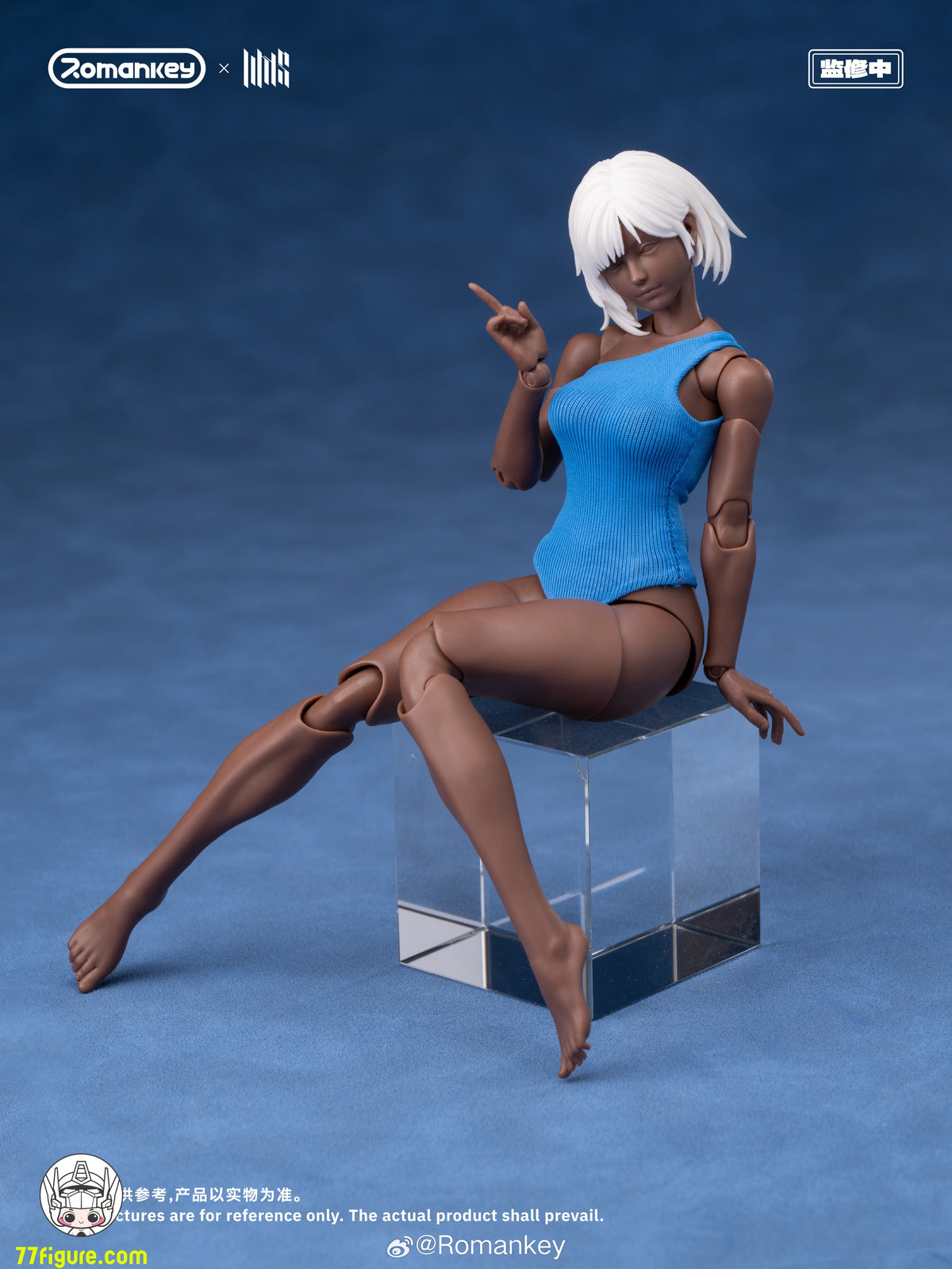 Romankey 1/12 UMS004 スーパームーバブルボディシリーズ ミア ブラックスキン限定版 塗装済み可動フィギュア