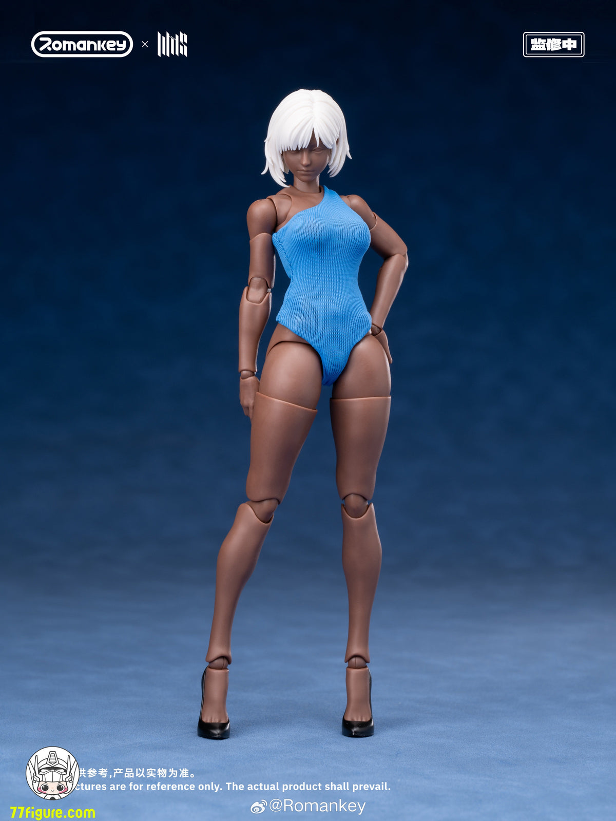 Romankey 1/12 UMS004 スーパームーバブルボディシリーズ ミア ブラックスキン限定版 塗装済み可動フィギュア
