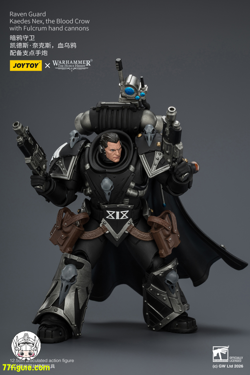 ジョイトイ JoyToy Source 1/18『ウォーハンマー ホルスの異端』レイヴン・ガード カエデス・ネクス、ブラッド・クロウ フルクラム・ハンドキャノン付き 塗装済み可動フィギュア