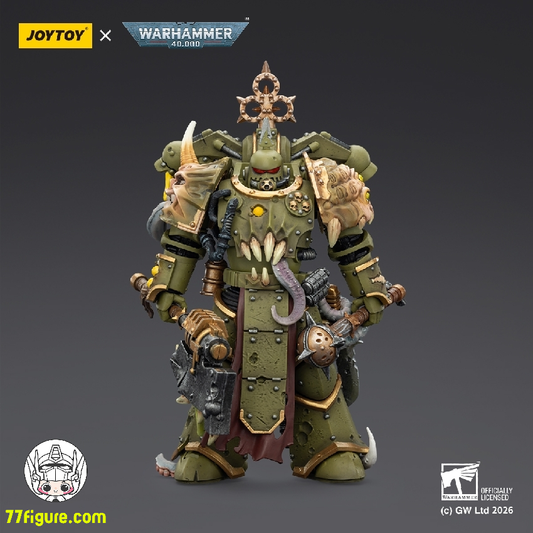 【品切れ】ジョイトイ JoyToy Source 1/18 『ウォーハンマー40K』デスガード プレイグ マリン ブボティック アックスとプレイグ ナイフ付き 塗装済み可動フィギュア