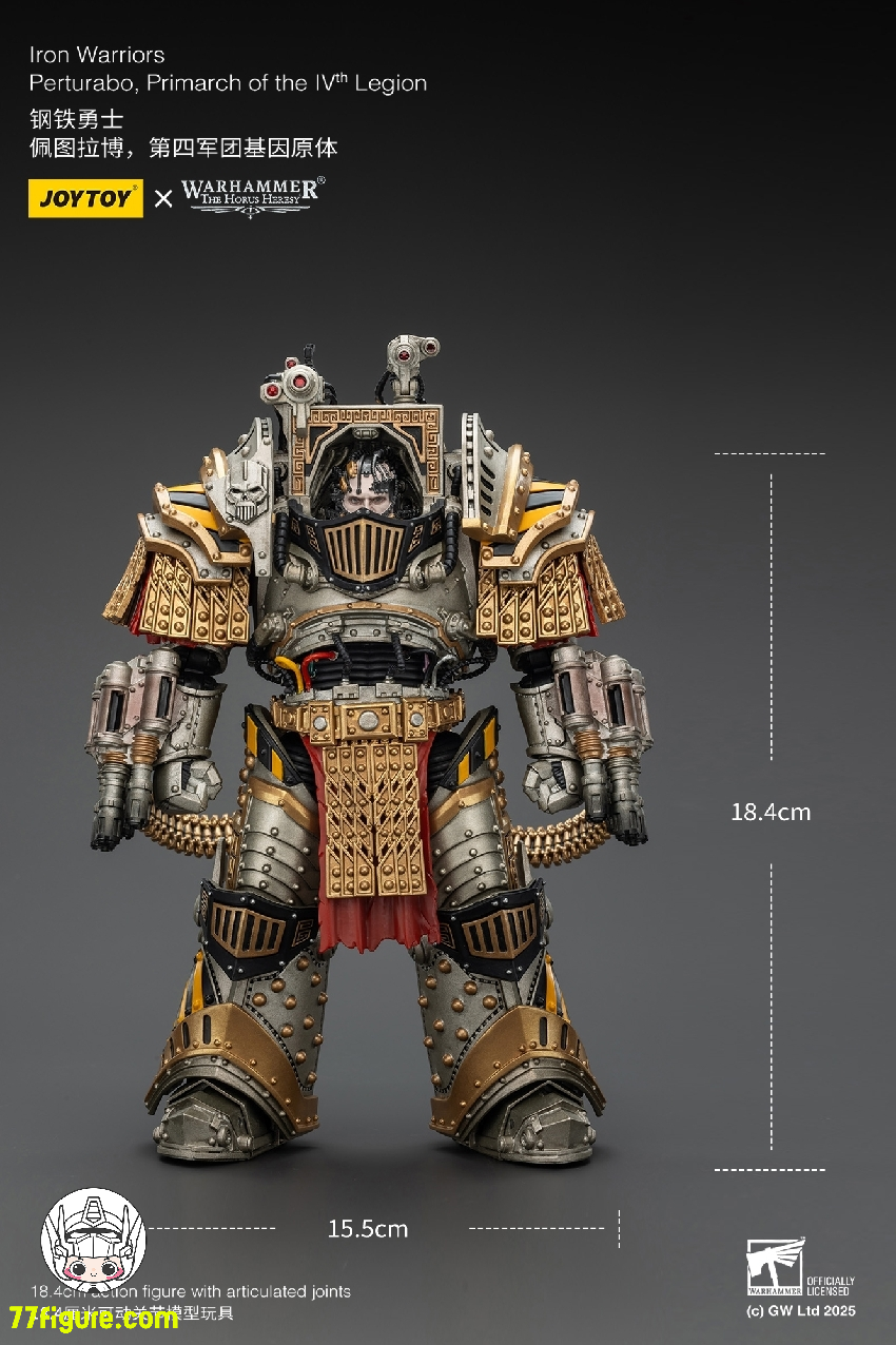 【予約商品】ジョイトイ JoyToy Source 1/18 『ウォーハンマー ホルスの異端』アイアン・ウォリアーズ 第4軍団のプライマーク パータラボ 塗装済み可動フィギュア