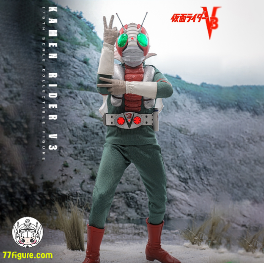 【予約商品】HotToys 1/6 TMS162 仮面ライダーV3 風見志郎 双頭造形Ver. 塗装済み可動フィギュア