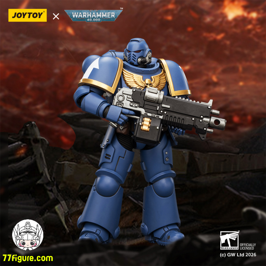 【予約商品】ジョイトイ JoyToy Source 1/18 『ウォーハンマー40K』ウルトラマリーンズ インターセッサー ボルトライフル ボルトピストル チェーンソード付き 塗装済み可動フィギュア