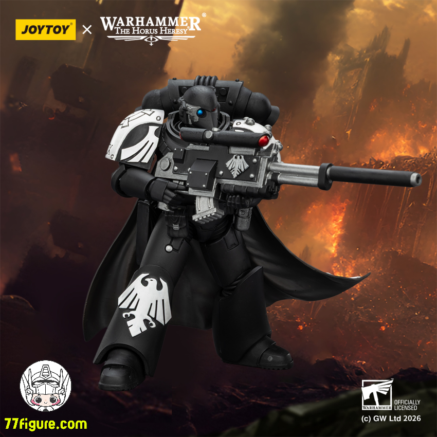 【予約受付終了】ジョイトイ JoyToy Source 1/18『ウォーハンマー ホルスの異端』レイヴンガード モー デイサン ネメシスボルトライフル付き 塗装済み可動フィギュア