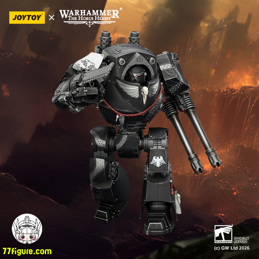 【予約受付終了】ジョイトイ JoyToy Source 1/18『ウォーハンマー ホルスの異端』レイヴンガード コンテンプター ドレッドノート グラヴィス オートキャノンとチェーンフィスト付き 塗装済み可動フィギュア