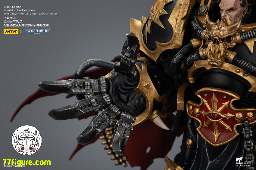 【予約商品】ジョイトイ JoyToy Source 1/18 『ウォーハンマー40K』ブラック・レギオン アバドン・ザ・デスポイラー ドラクニエンとホルスの爪付き 塗装済み可動フィギュア