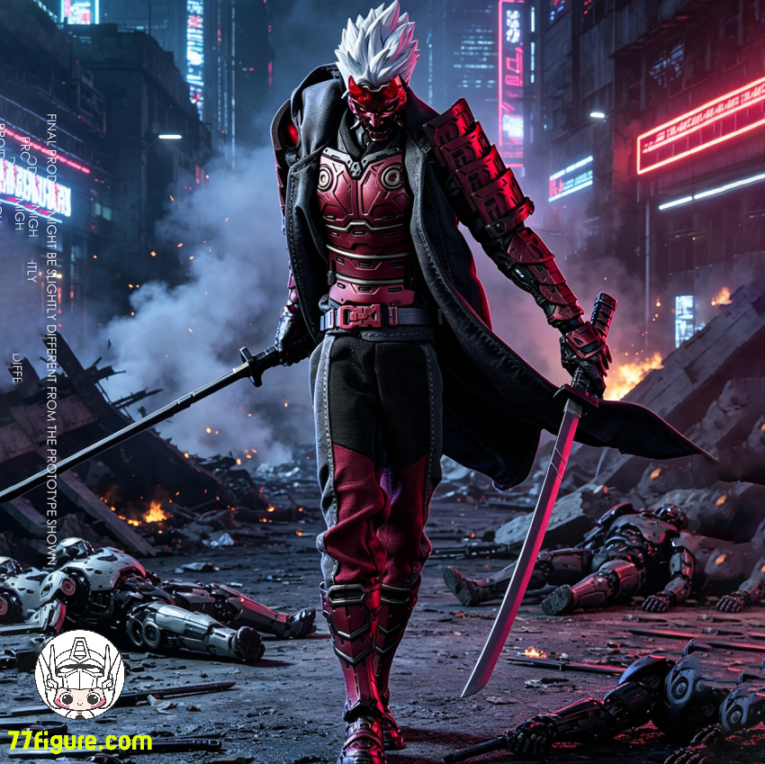 【予約商品】VToys 1/12 VSD012 BMS CF サイバーパンク 武士 紅刃の夜明け WF限定版 塗装済み可動フィギュア