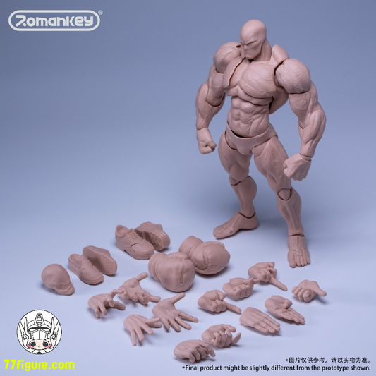 【予約商品】Romankey 1/12 UMS003 超可動男性素体 ビッグガイ ホワイト Ver.