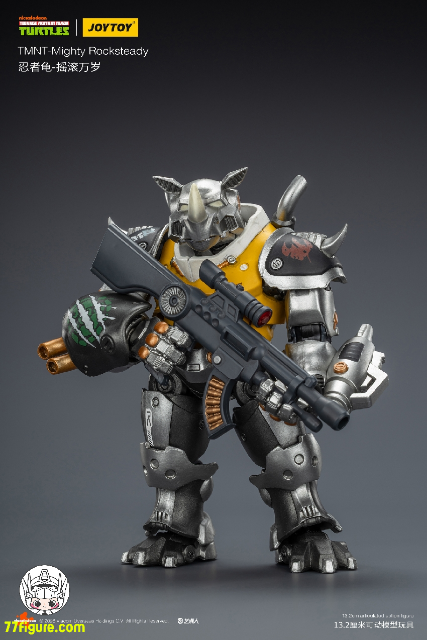 【予約受付終了】ジョイトイ JoyToy 1/18 ティーンエイジ  ミュータント ニンジャ タートルズ 『TMNT』マイティ・ロックステディ 塗装済み可動フィギュア