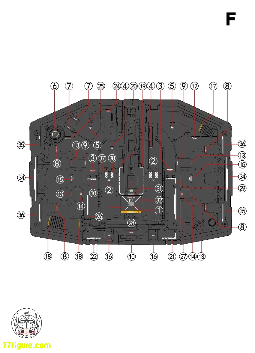 【予約商品】拾壱零 Studio Axis Model 1/100 オシリス・エリアル ドミネーター用 デカール 白Ver.