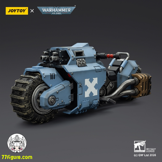 【予約商品】ジョイトイ JoyToy Source 1/18 『ウォーハンマー40K』スペースウルフ レイダーパターン コンバットバイク ツインリンクド・ボルトライフル付き