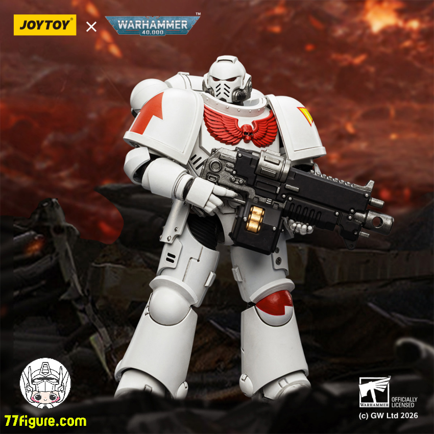 【予約商品】ジョイトイ JoyToy Source 1/18 『ウォーハンマー40K』ホワイト スカーズ インターセッサー ボルトライフル ボルトピストル チェーンソード付き 塗装済み可動フィギュア