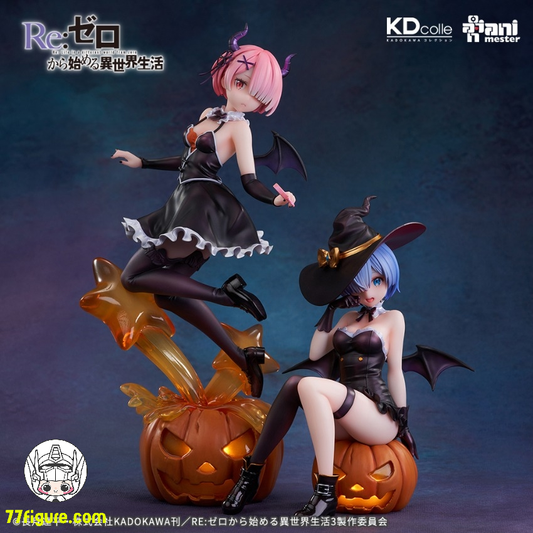 【先行販売】Animester x KDcolle 1/7『Re:ゼロから始める異世界生活』夢見る夜の魔術師 ラム&レム 塗装済み可動フィギュア