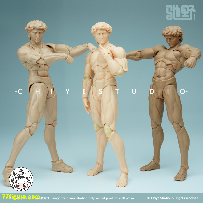 Chiye Studio 1/12 David 可動男性素体 イエローVer. 塗装済み可動フィギュア