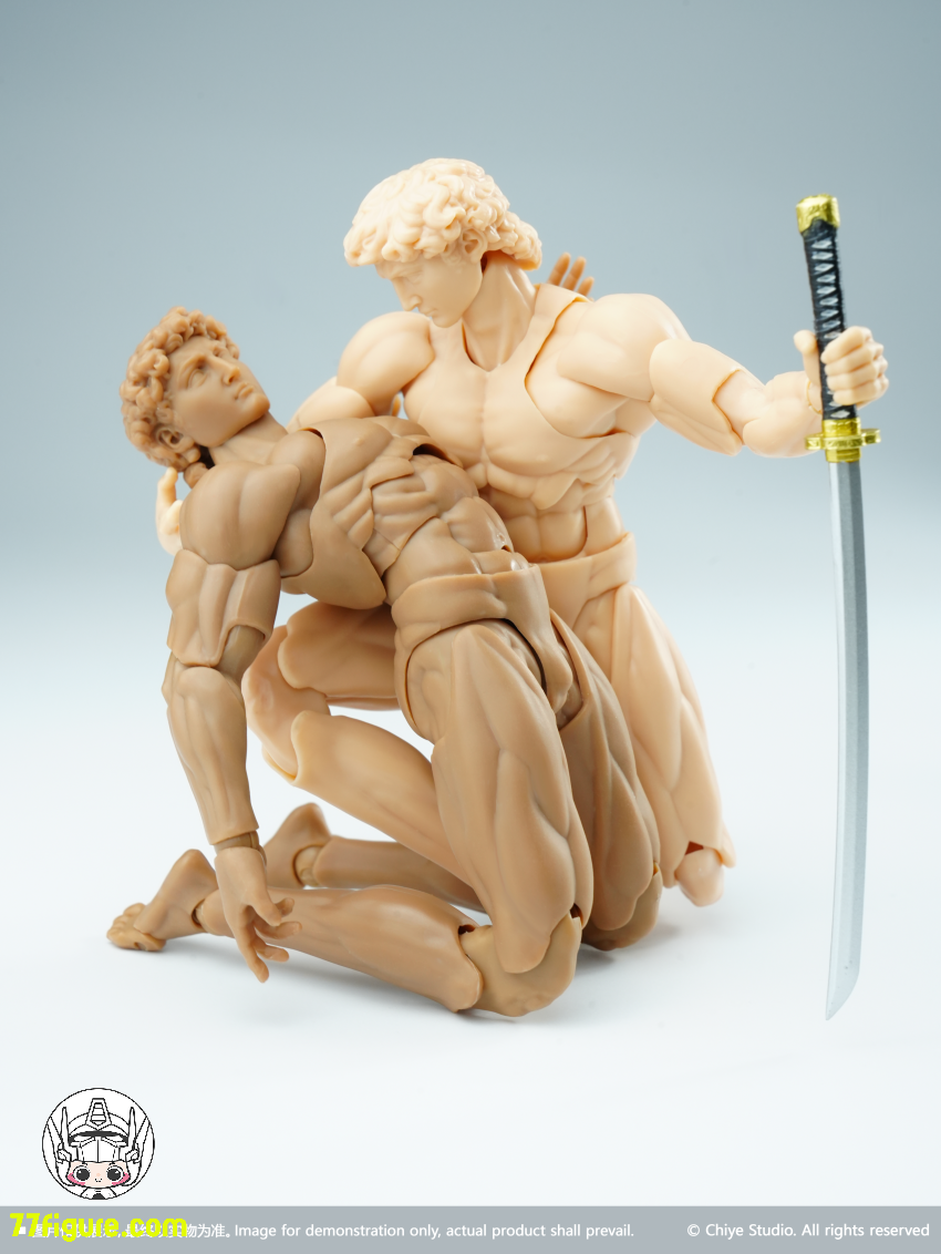 Chiye Studio 1/12 David 可動男性素体 ブラウンVer. 塗装済み可動フィギュア