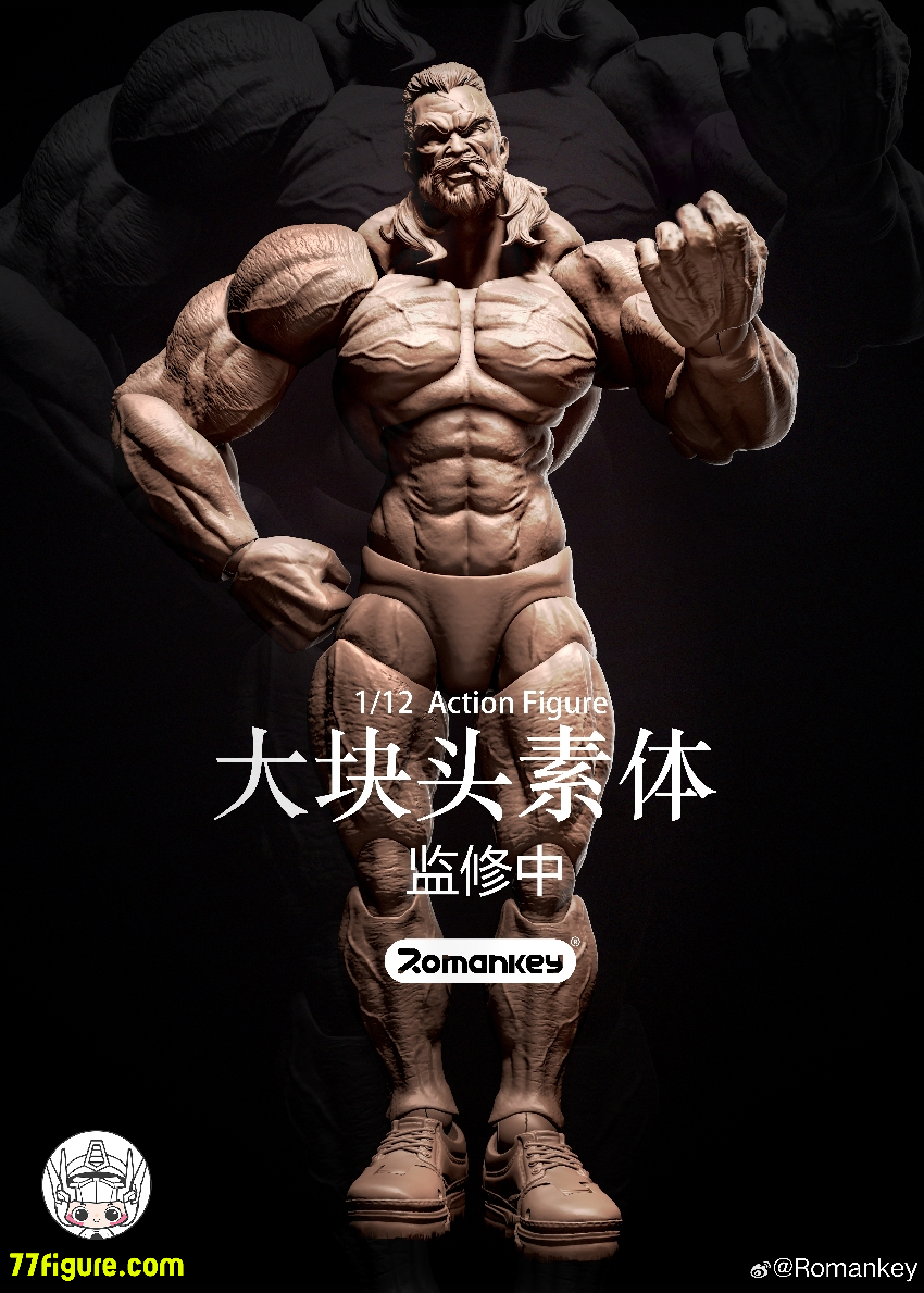 【先行販売】Romankey 1/12 高く筋肉質の男 素体 塗装済み可動フィギュア