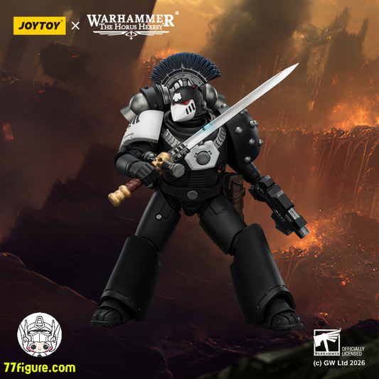 【予約商品】ジョイトイ JoyToy Source 1/18『ウォーハンマー ホルスの異端』レイヴンガード MKVI タクティカル サージェント パワーソード ボルター プラズマピストル付き 塗装済み可動フィギュア