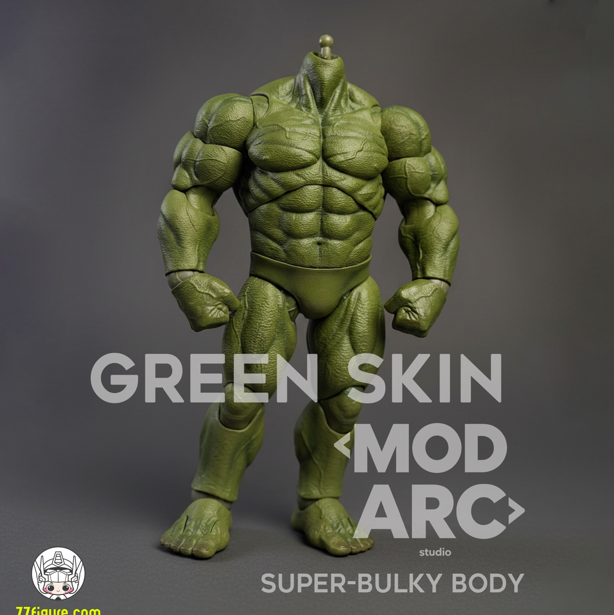 【予約商品】MODARC Studio 1/12 スーパーバルキー 男性ボディ グリーンスキンVer. 塗装済み可動フィギュア