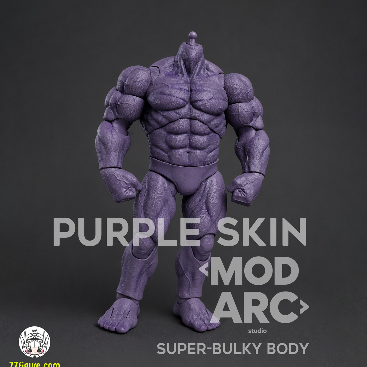 【予約商品】MODARC Studio 1/12 スーパーバルキー 男性ボディ パープルスキンVer. 塗装済み可動フィギュア