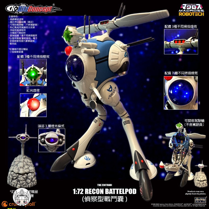 【品切れ】KitzConcept 1/72 『超時空要塞マクロス』偵察ポッド 塗装済み可動フィギュア