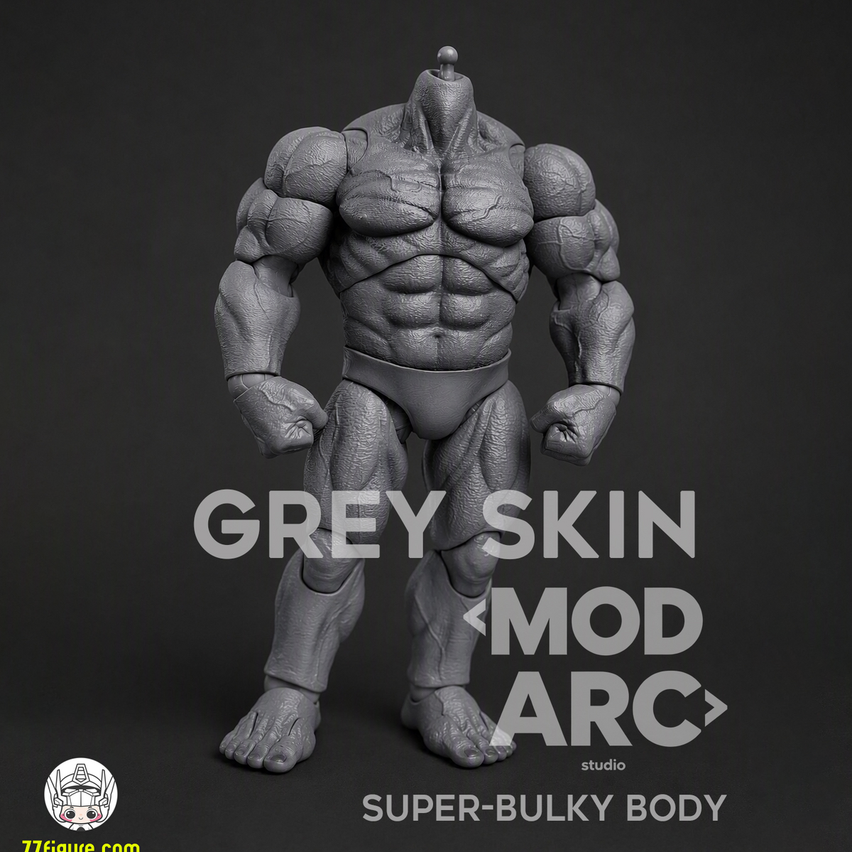 【予約商品】MODARC Studio 1/12 スーパーバルキー 男性ボディ グレースキンVer. 塗装済み可動フィギュア