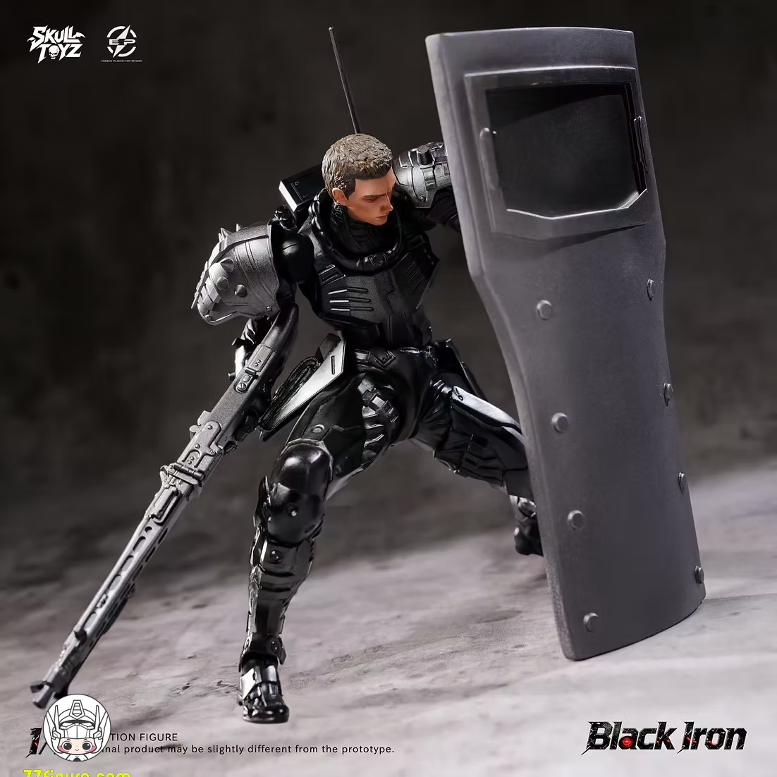 【予約商品】Skull Toyz x Snake 1/12 ブラックアイアン サイバー・チーム 塗装済み可動フィギュア