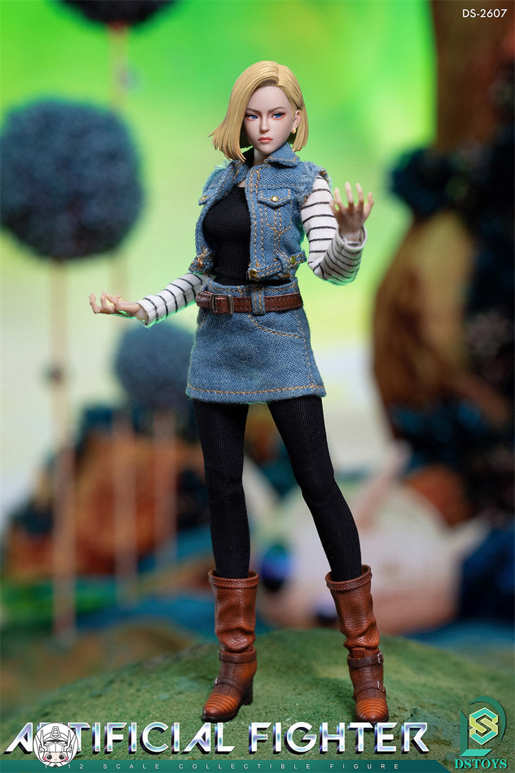 【予約商品】DSTOYS 1/12 アンドロイドガール デュアルヘッドスカルプ 塗装済み可動フィギュア
