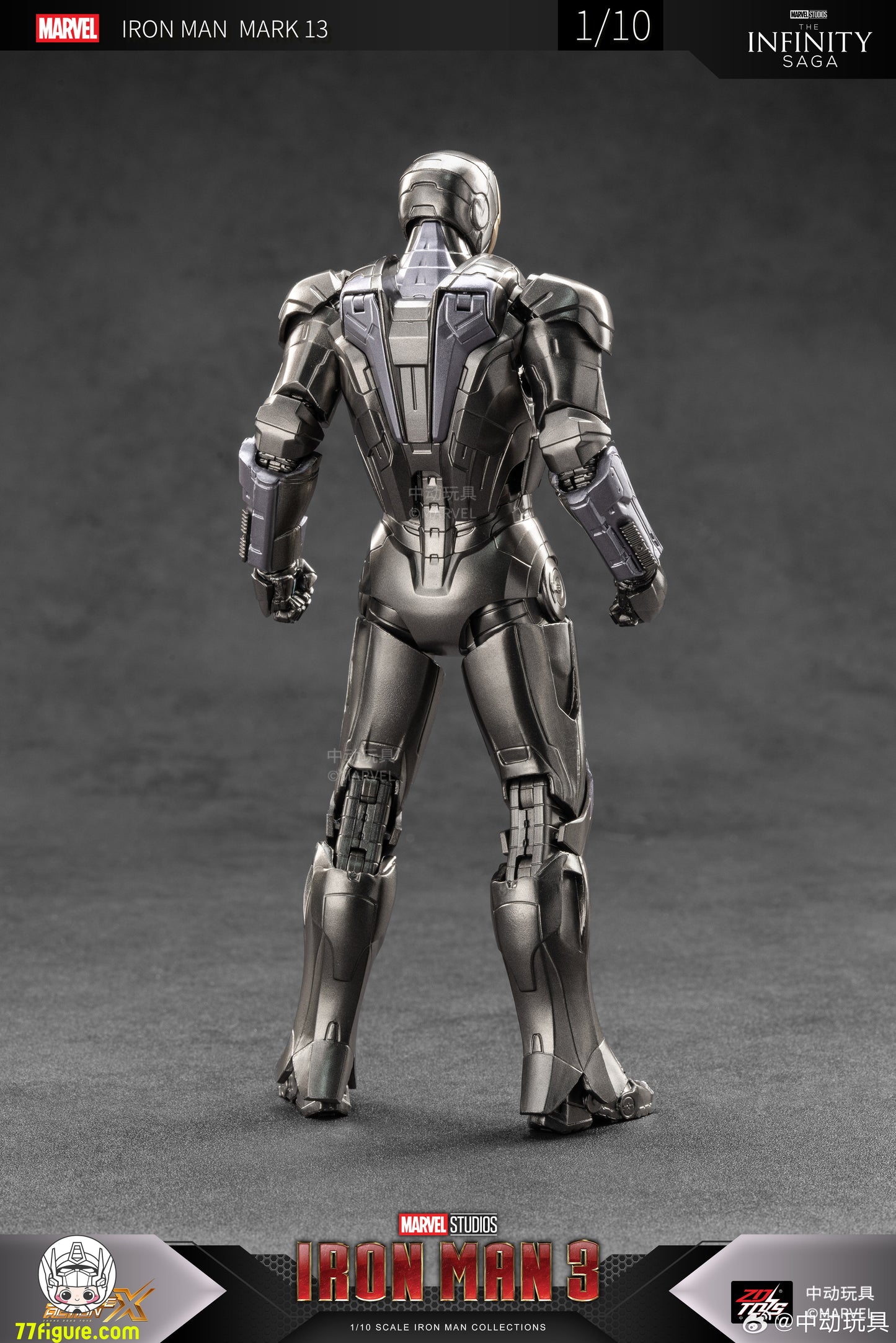 【予約商品】ZT Toys 1/10 Iron Man 3 MK13 塗装済みフィギュア