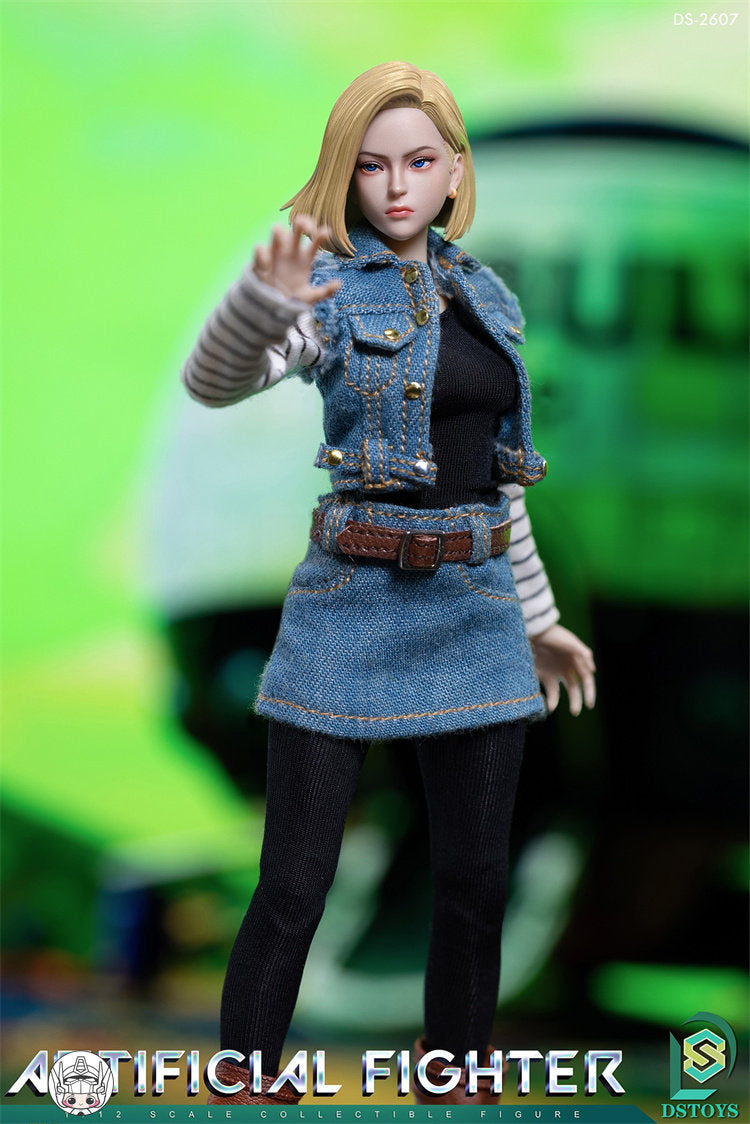【予約商品】DSTOYS 1/12 アンドロイドガール デュアルヘッドスカルプ 塗装済み可動フィギュア