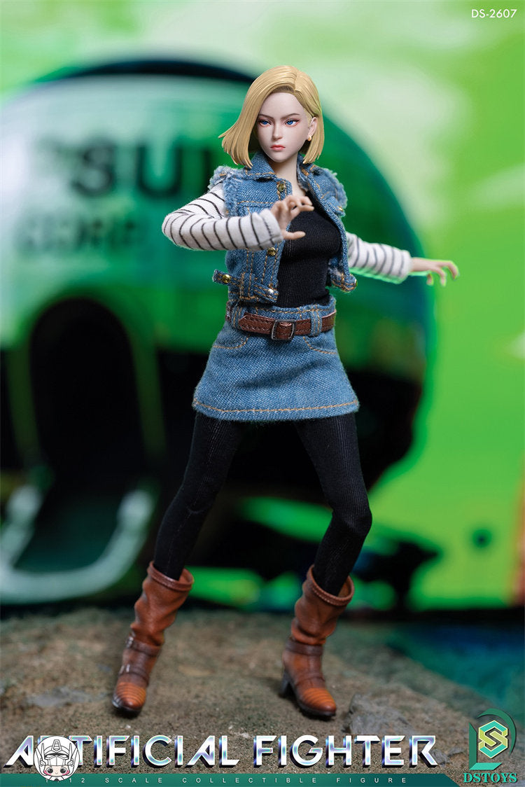 【予約商品】DSTOYS 1/12 アンドロイドガール デュアルヘッドスカルプ 塗装済み可動フィギュア