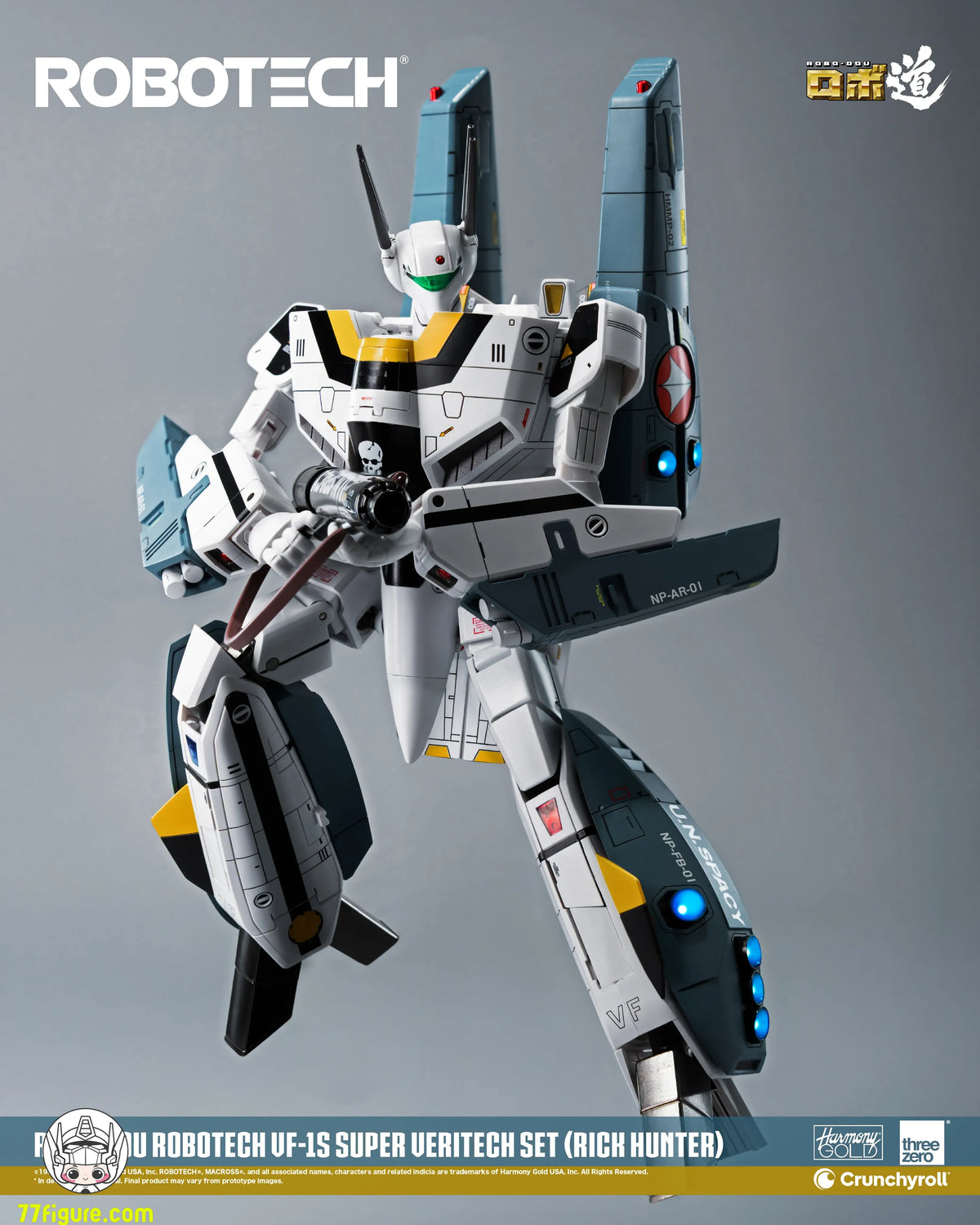【予約商品】threezero 1/72 ロボテック ロボ道 VF-1S スーパー・バリテック セット（リック・ハンター） 塗装済み可動フィギュア