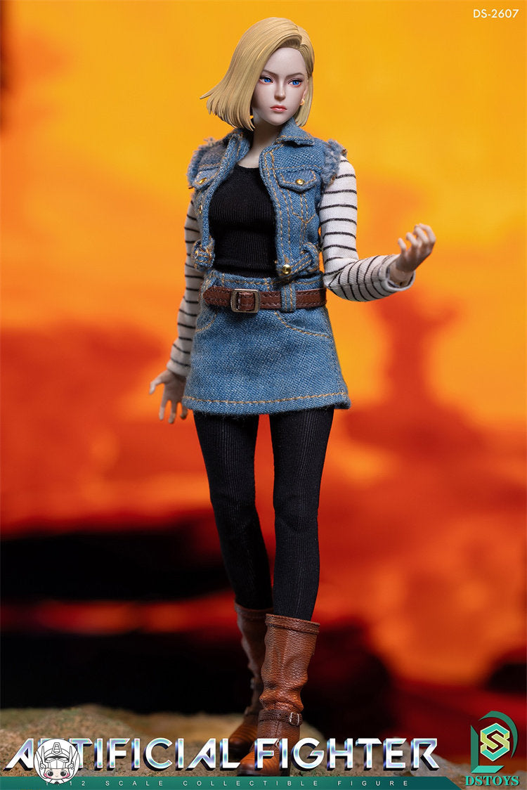 【予約商品】DSTOYS 1/12 アンドロイドガール デュアルヘッドスカルプ 塗装済み可動フィギュア