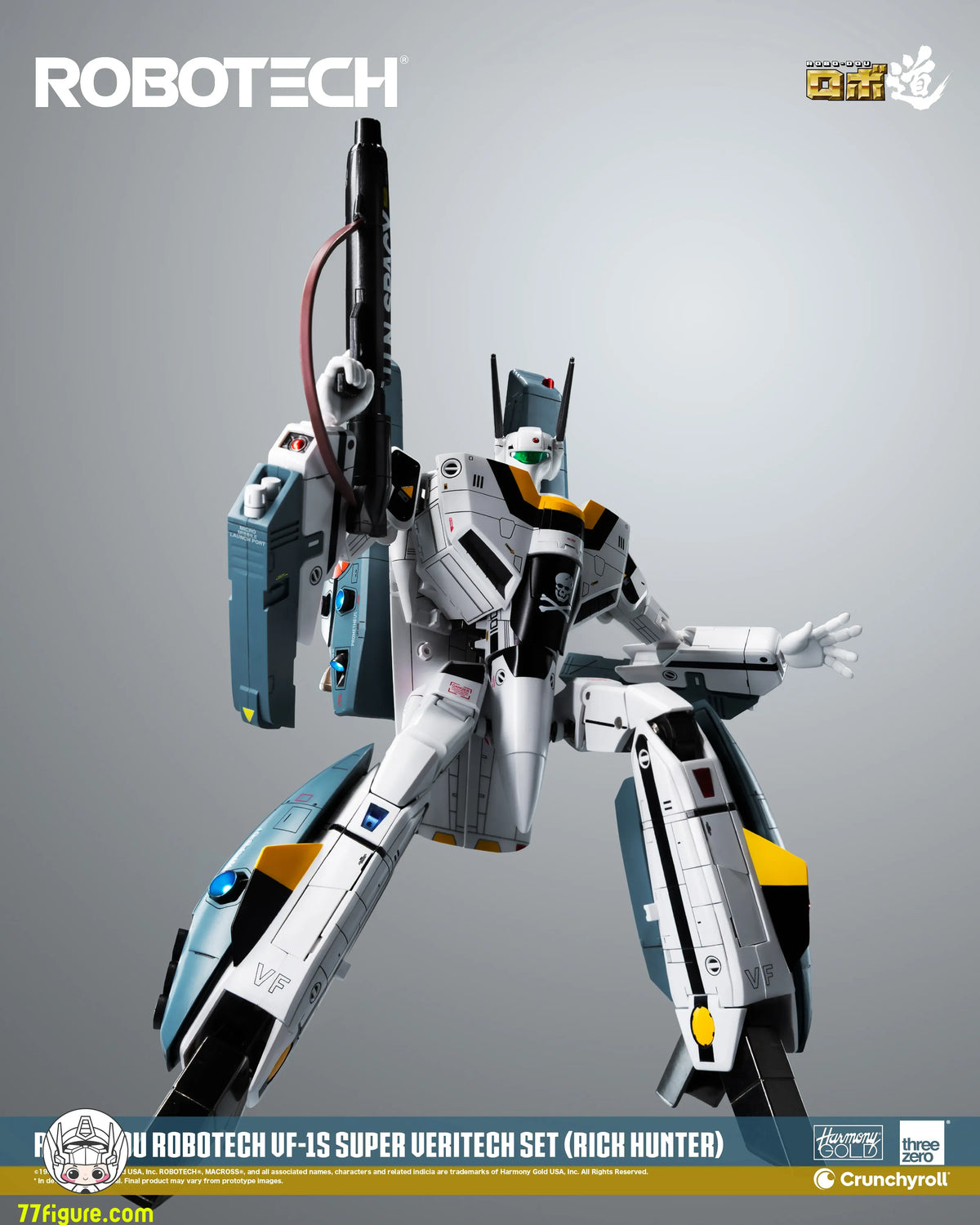 【予約商品】threezero 1/72 ロボテック ロボ道 VF-1S スーパー・バリテック セット（リック・ハンター） 塗装済み可動フィギュア