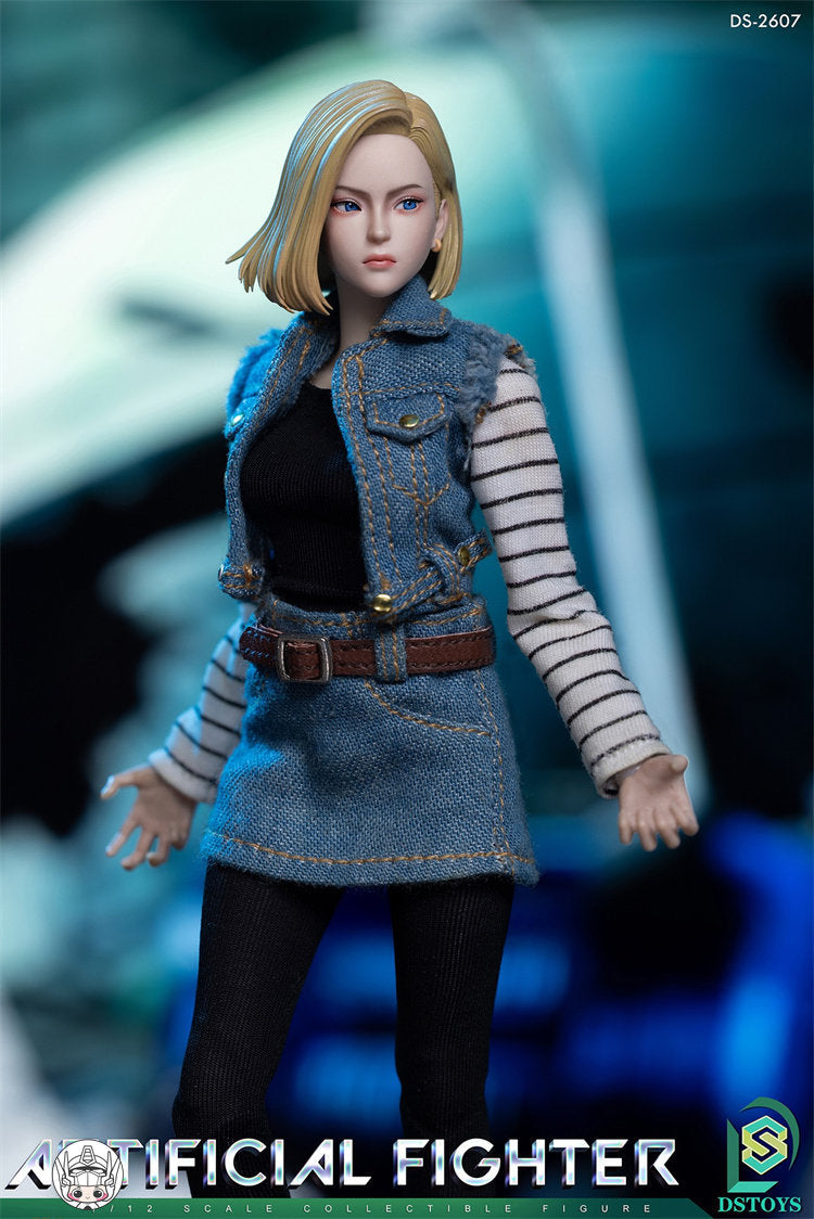 【予約商品】DSTOYS 1/12 アンドロイドガール デュアルヘッドスカルプ 塗装済み可動フィギュア