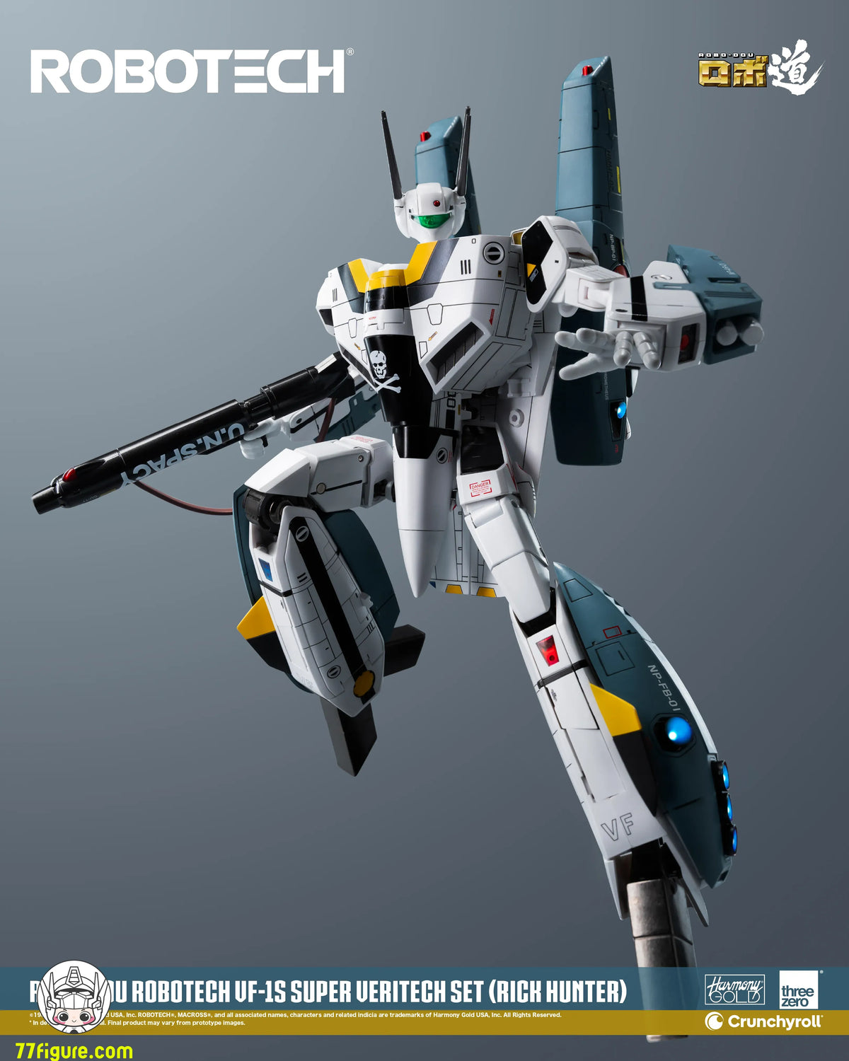 【予約商品】threezero 1/72 ロボテック ロボ道 VF-1S スーパー・バリテック セット（リック・ハンター） 塗装済み可動フィギュア