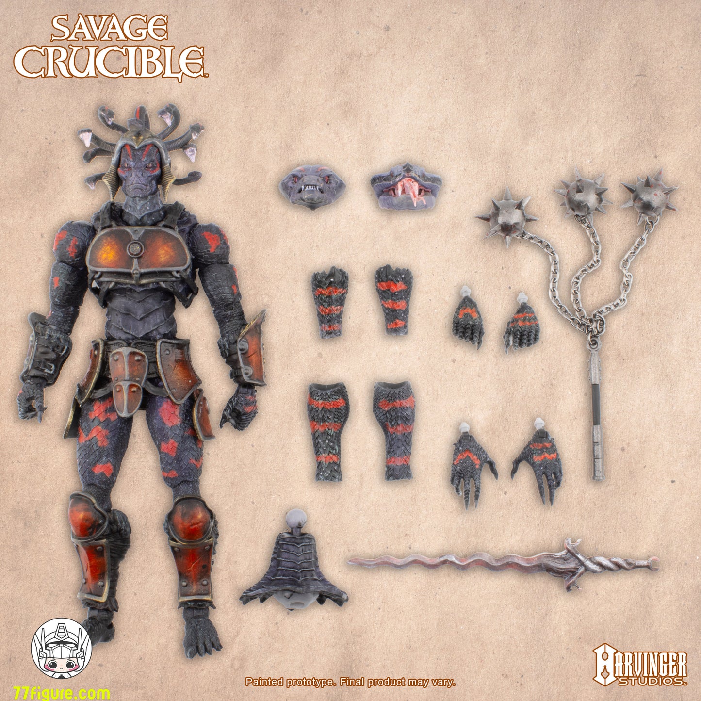 【予約商品】Harvinger Studios 1/12 サベージ・クルーシブル ナーオム・アルコン 塗装済み可動フィギュア