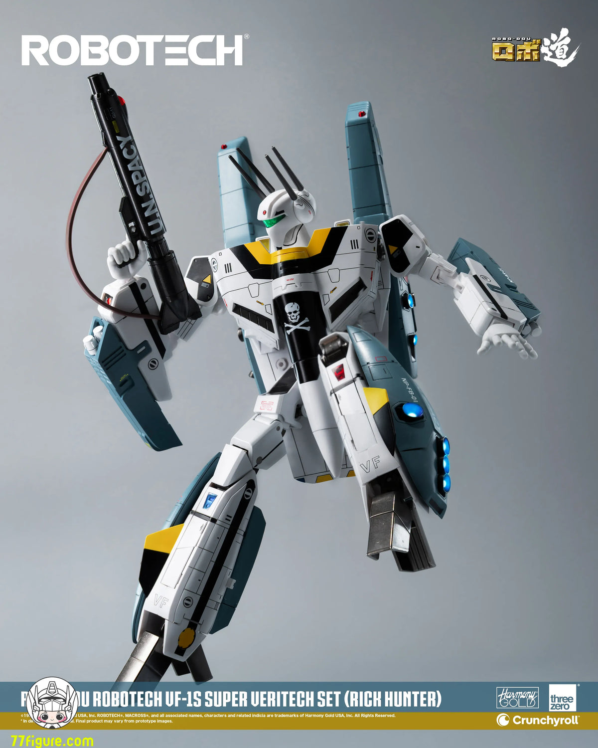 【予約商品】threezero 1/72 ロボテック ロボ道 VF-1S スーパー・バリテック セット（リック・ハンター） 塗装済み可動フィギュア