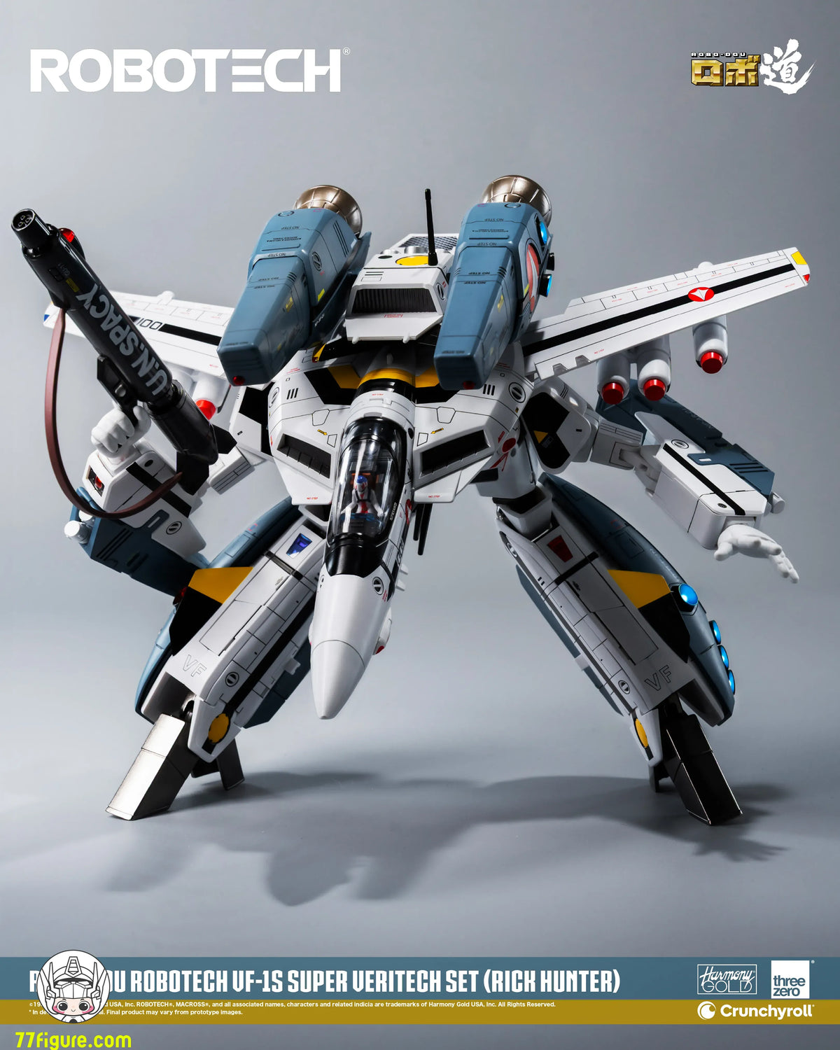 【予約商品】threezero 1/72 ロボテック ロボ道 VF-1S スーパー・バリテック セット（リック・ハンター） 塗装済み可動フィギュア