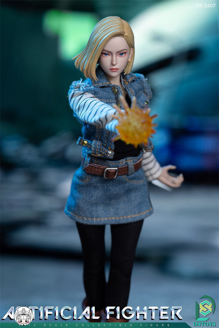 【予約商品】DSTOYS 1/12 アンドロイドガール デュアルヘッドスカルプ 塗装済み可動フィギュア
