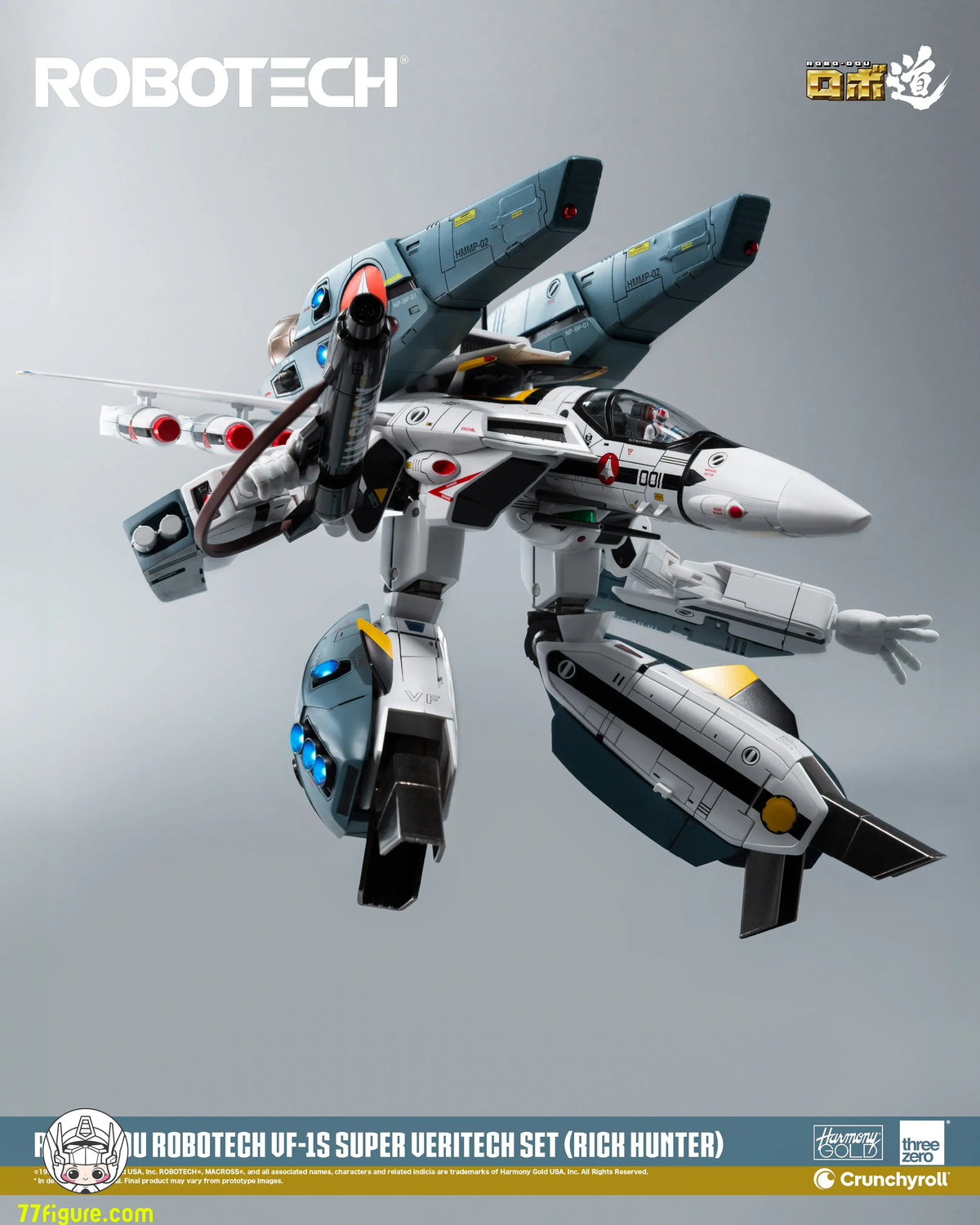 【予約商品】threezero 1/72 ロボテック ロボ道 VF-1S スーパー・バリテック セット（リック・ハンター） 塗装済み可動フィギュア