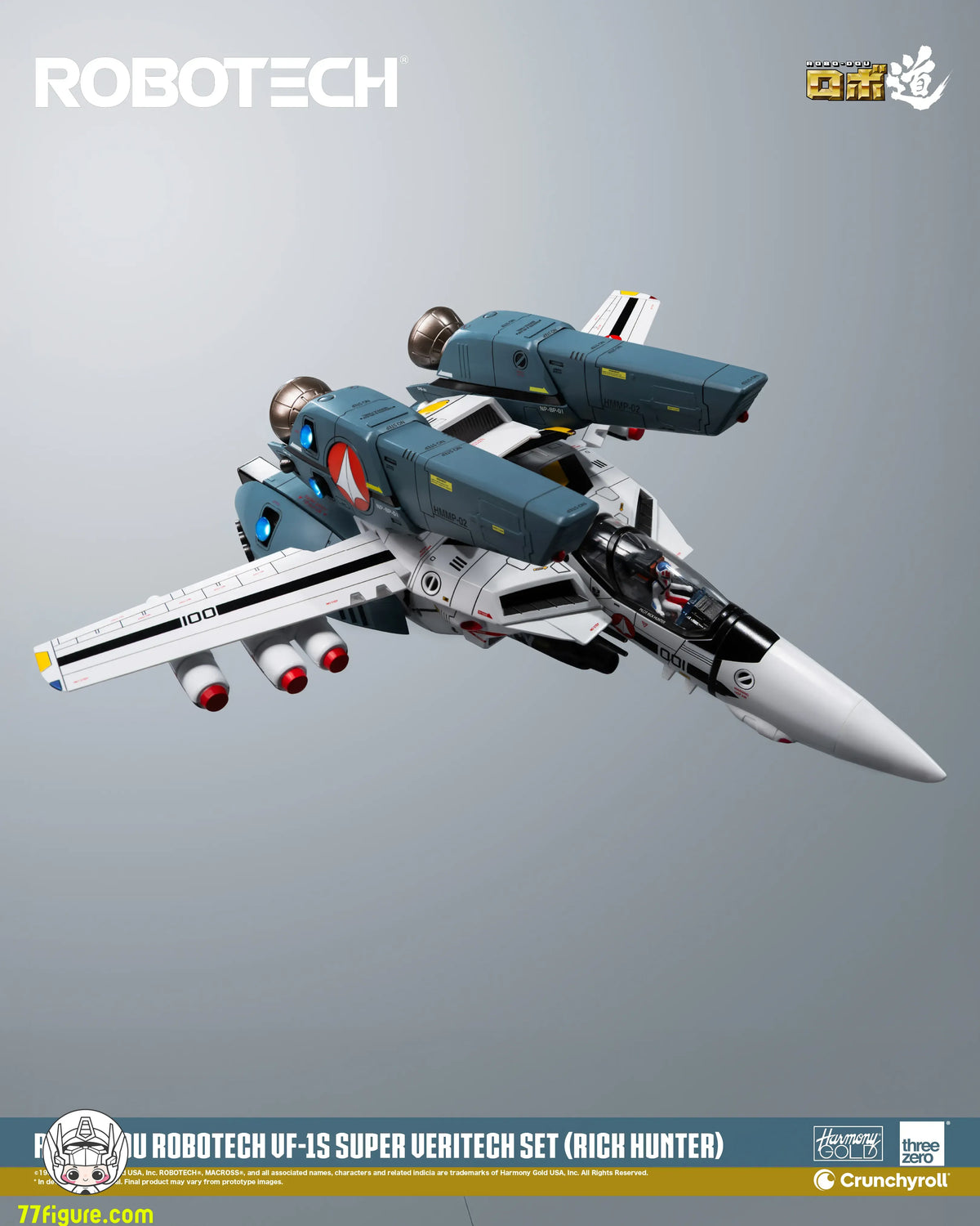 【予約商品】threezero 1/72 ロボテック ロボ道 VF-1S スーパー・バリテック セット（リック・ハンター） 塗装済み可動フィギュア