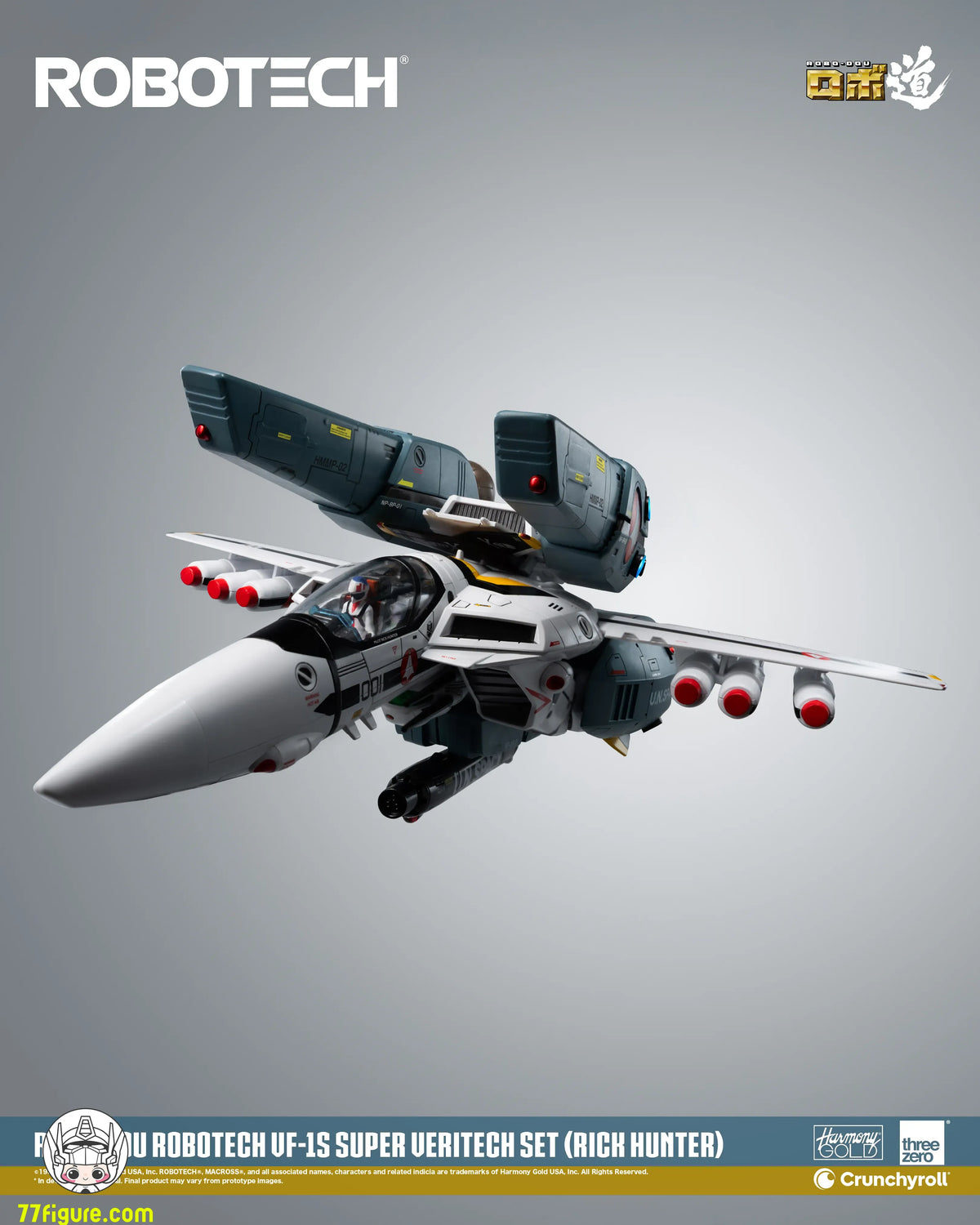 【予約商品】threezero 1/72 ロボテック ロボ道 VF-1S スーパー・バリテック セット（リック・ハンター） 塗装済み可動フィギュア