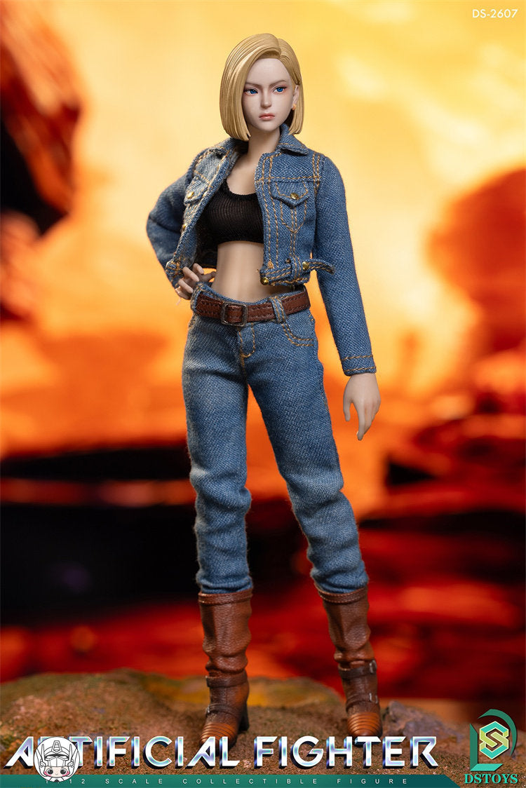 【予約商品】DSTOYS 1/12 アンドロイドガール デュアルヘッドスカルプ 塗装済み可動フィギュア