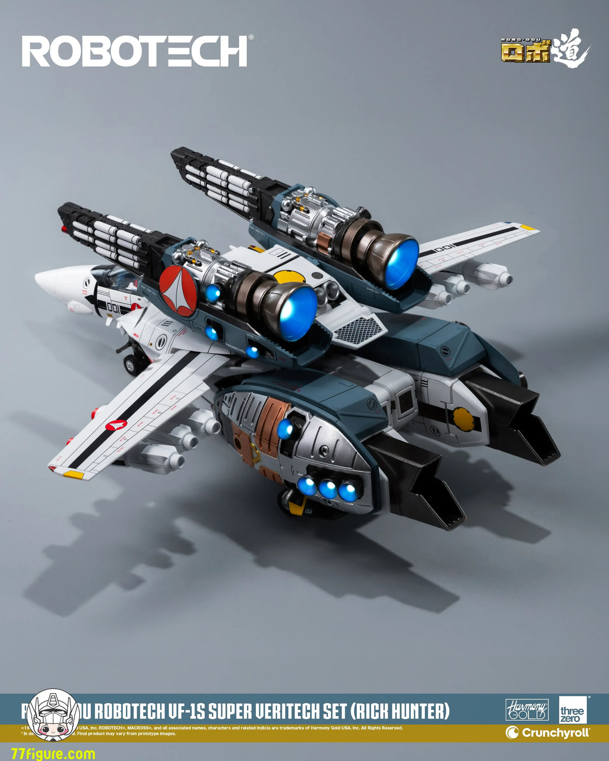 【予約商品】threezero 1/72 ロボテック ロボ道 VF-1S スーパー・バリテック セット（リック・ハンター） 塗装済み可動フィギュア