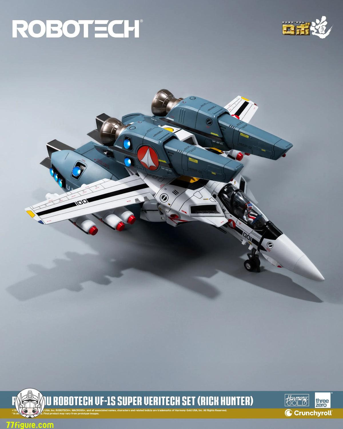 【予約商品】threezero 1/72 ロボテック ロボ道 VF-1S スーパー・バリテック セット（リック・ハンター） 塗装済み可動フィギュア
